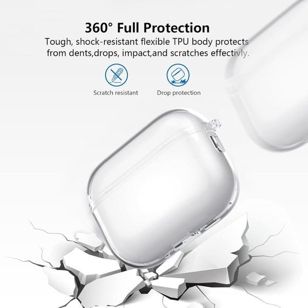 Coteci Silicone Transparent Case for Apple AirPods Pro 3 Clear
