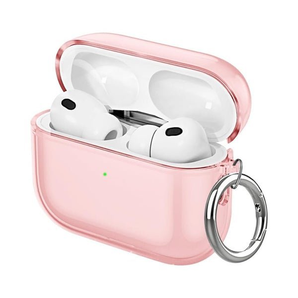 Coteci Silicone Transparent Case for Apple AirPods Pro 3 Pink