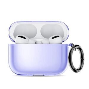 Coteci Silicone Transparent Case for Apple AirPods Pro 3 Purple