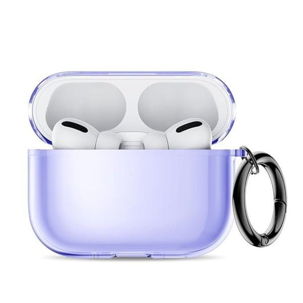 Coteci Silicone Transparent Case for Apple AirPods Pro 3 Purple