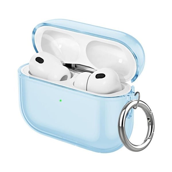 2025/12/1000351384.jpg Coteci Silicone Transparent Case for Apple AirPods Pro 3 Blue