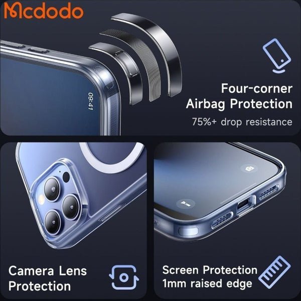 Mcdodo MagSafe Case for iPhone 16 Transparent