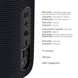 Mcdodo Portable Wireless Speaker BS-1410 Black