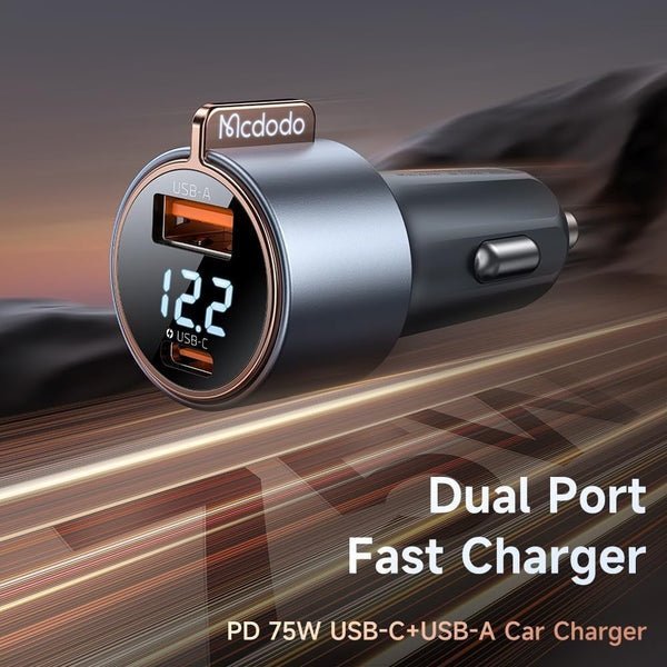 Mcdodo 75W Digital Display Car Charger