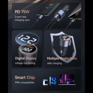 Mcdodo 75W Digital Display Car Charger