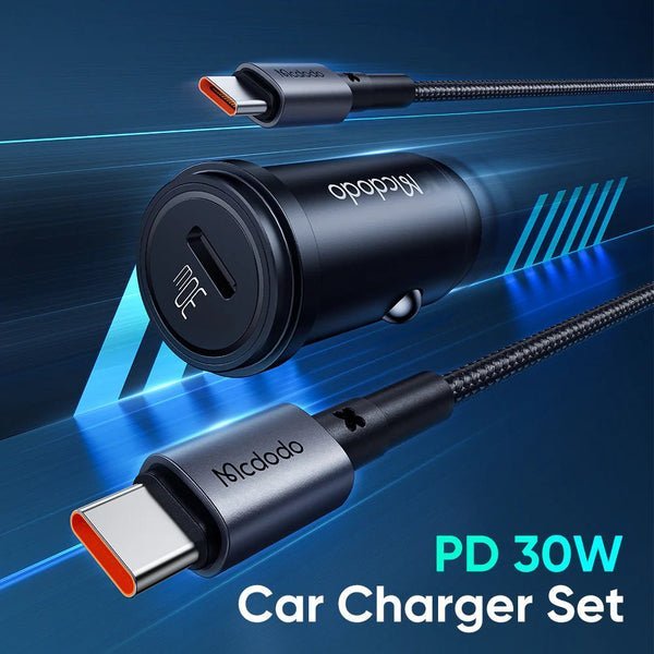 Mcdodo PD30W Fast Car Charger Kit Black