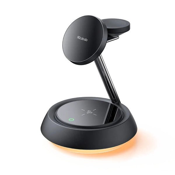 2025/12/1000352037.jpg Mcdodo 3-in-1 15W Night Light Magnetic Wireless Charger Black