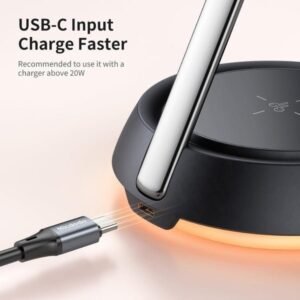 2025/12/1000352045.jpg Mcdodo 3-in-1 15W Night Light Magnetic Wireless Charger Black