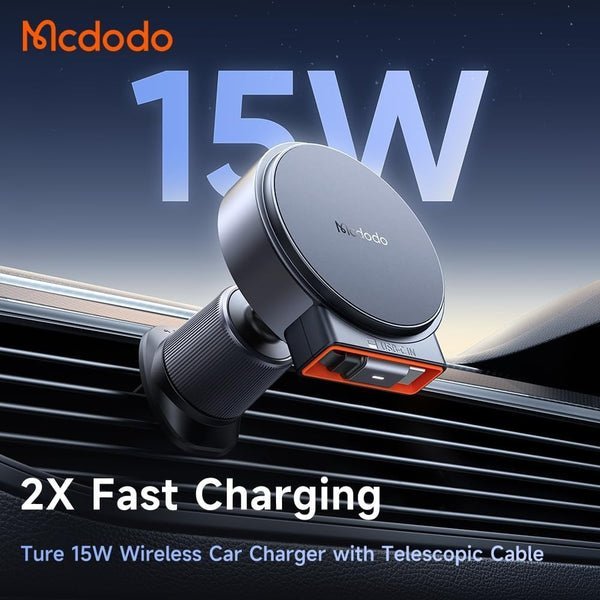 Mcdodo 15W Retractable Car Charger Black
