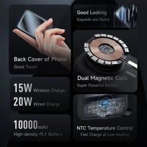 Mcdodo 20W Magnetic Wireless Charging 10000mAh Power Bank Black