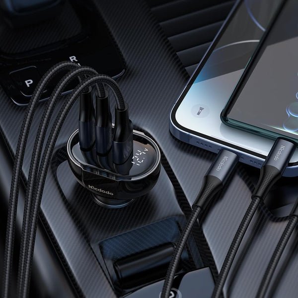 2025/12/1000353491.jpg Mcdodo PD 128W Car Charger 2C1U 3-Port Black