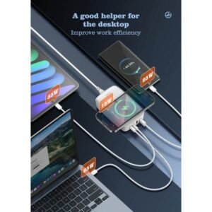 2025/12/1000354310.jpg Ldnio 140W Multiport Desktop Wireless Charger Q4010 White