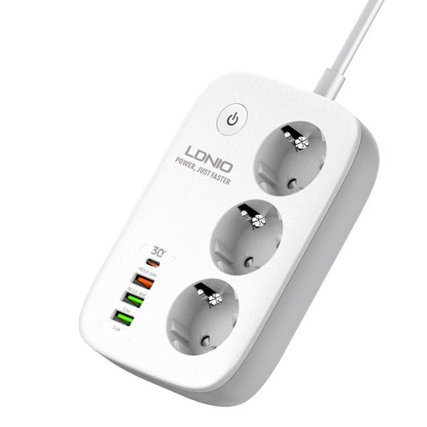 2025/12/1000354313.jpg Ldnio Wifi Smart Power Strip SEW3452 White