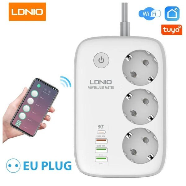 2025/12/1000354314.jpg Ldnio Wifi Smart Power Strip SEW3452 White