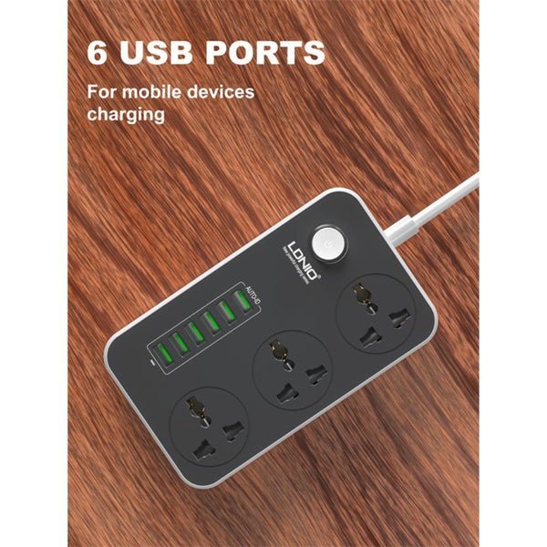Ldnio 3 AC Outlets EU Power Strip SC3604 2500W