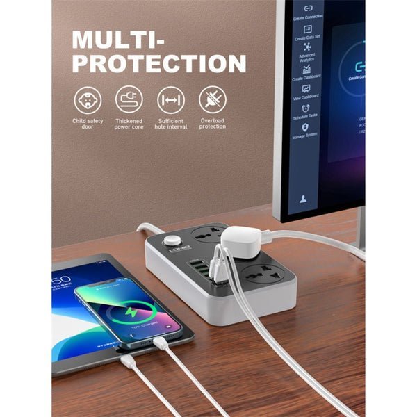 Ldnio 3 AC Outlets EU Power Strip SC3604 2500W