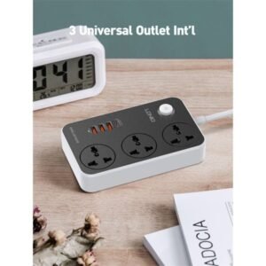 Ldnio 3 AC Outlets EU Power Strip SC3412 2500W