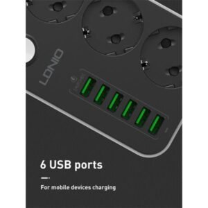 2025/12/1000354369.jpg Ldnio 3 AC Outlets EU Power Strip SE3631 2500W