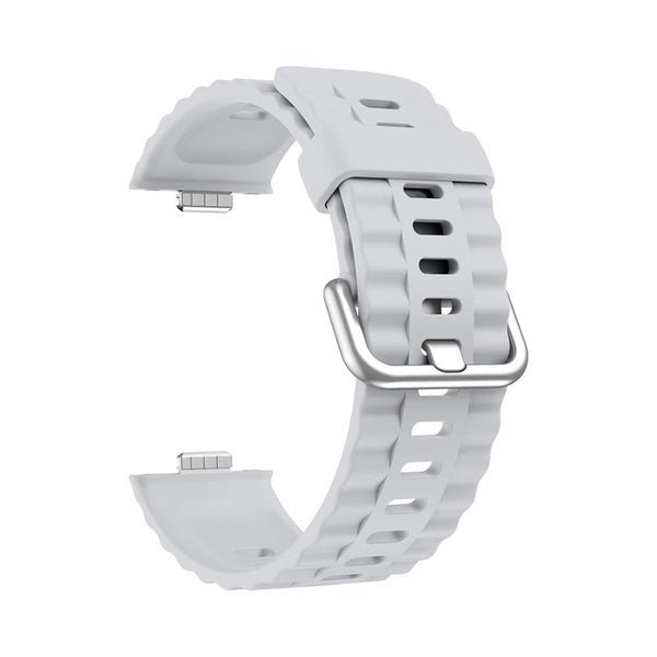 2025/12/1000357461.jpg Silicone Band for Huawei Watch Fit 4 and Fit 4 Pro Light Gray