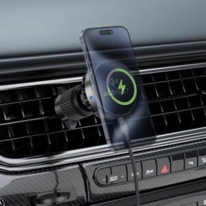AceFast AirCharge Qi2 Magnetic Charger Car Holder D40 Black