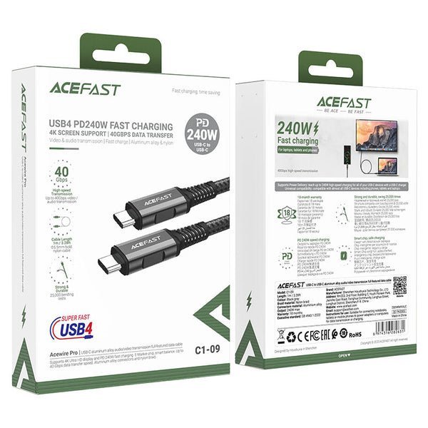 Acefast C1-09 240W USB-C Cable Black