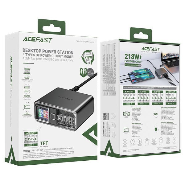 Acefast Desktop Power Station Z4 PD218W GaN Black