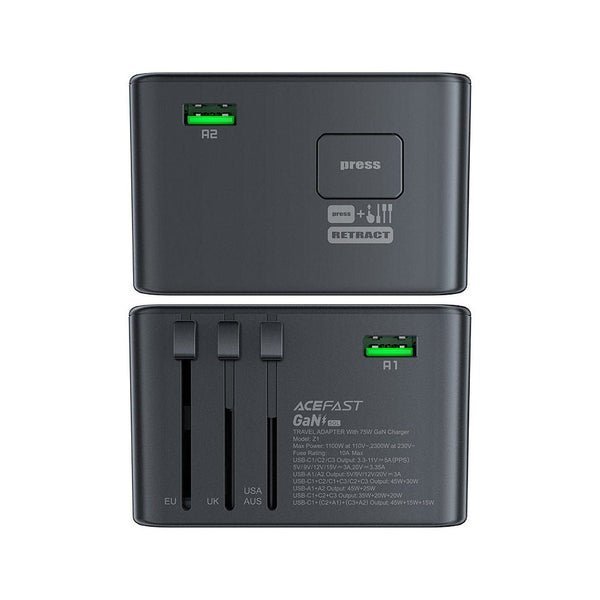 2025/12/1000357575.jpg AceFast PWRup PD75W GaN Multifunctional Charging Adapter Z1 Black