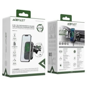 AceFast AirCharge Fast Wireless Charger Car Mount Holder D18 Black