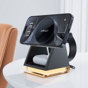 AceFast AirCharge 3 in 1 Wireless Charger Desktop Holder E17 Black