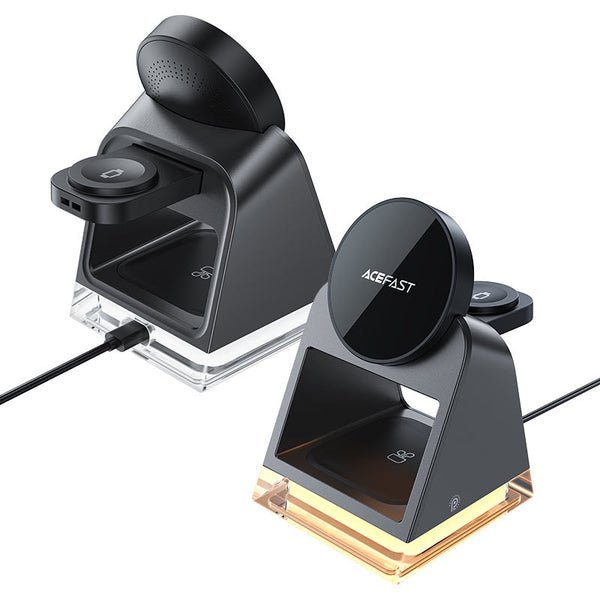 AceFast AirCharge 3 in 1 Wireless Charger Desktop Holder E17 Black