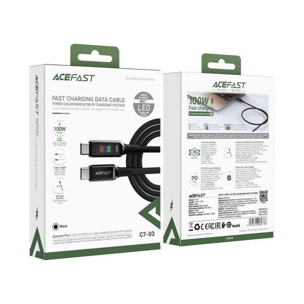 Acefast C7-03 100W USB-C Cable Black
