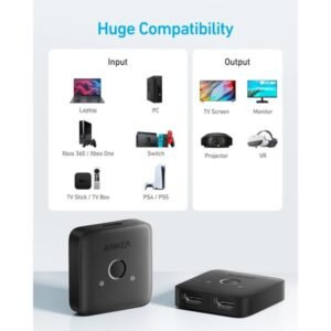 2025/12/1000357827.jpg Anker HDMI Switch (2 in 1 Out, 4K HDMI) Black