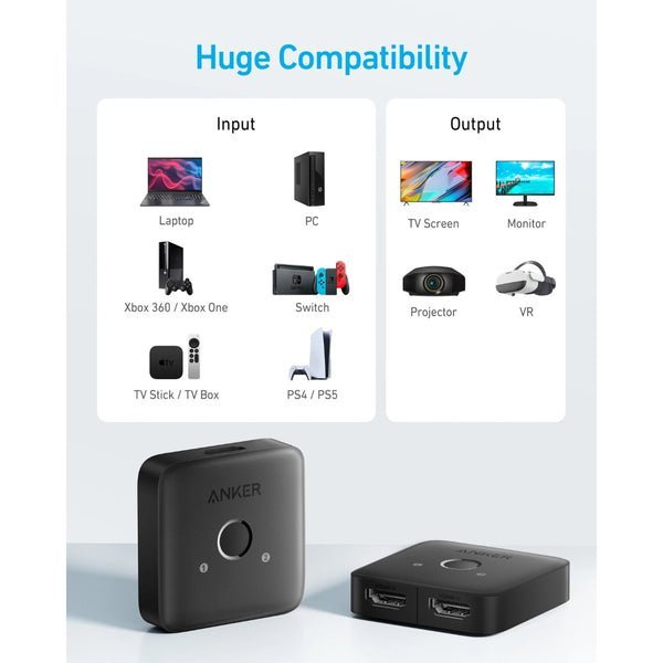 2025/12/1000357827.jpg Anker HDMI Switch (2 in 1 Out, 4K HDMI) Black
