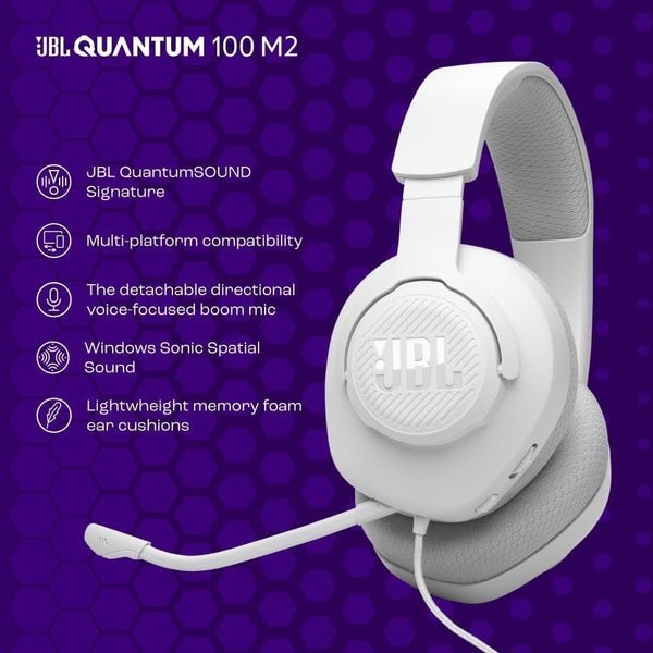 2025/12/1000359134.jpg JBL Quantum 100 M2 Wired Over-Ear Gaming Headphones White