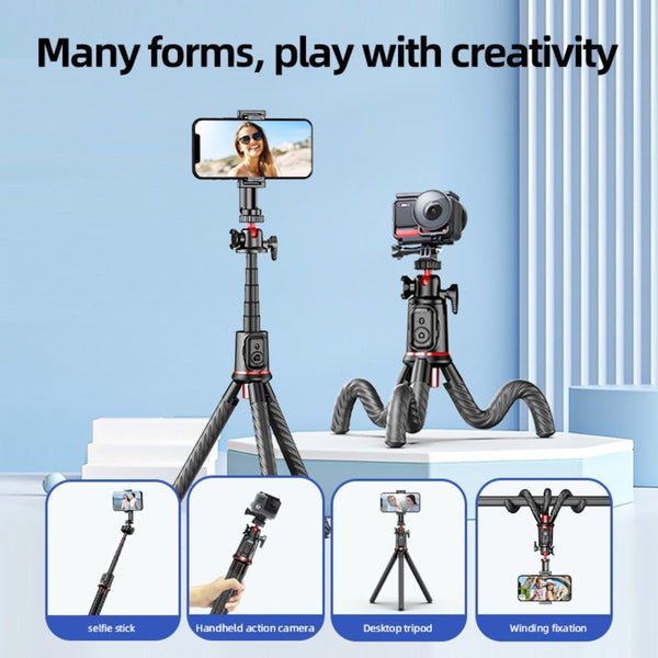 Rtako Octopus Extendable Tripod Selfie Stick Black