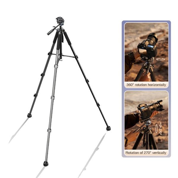 Rtako 1.9M Hexagonal Photography Tripod VT-990S Black