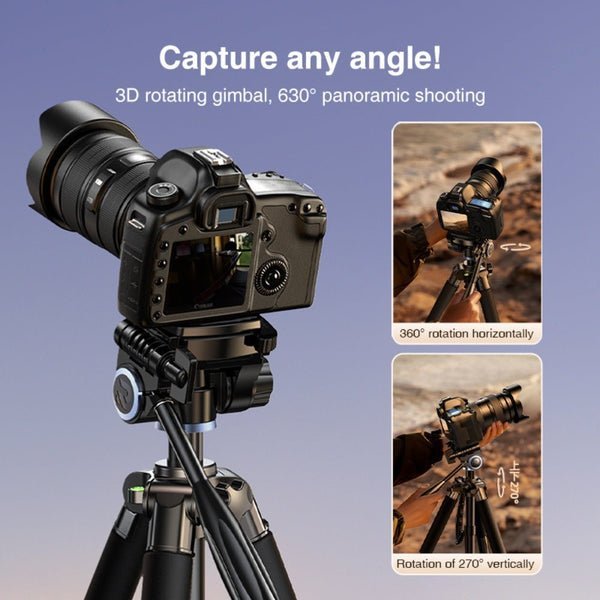 Rtako 1.9M Hexagonal Photography Tripod VT-990S Black