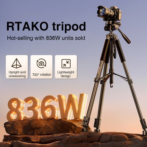 Rtako 1.9M Hexagonal Photography Tripod VT-990S Black