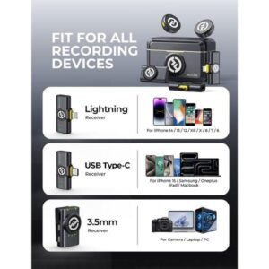 Hollyland Lark M2 Wireless Lavalier Microphone Combo Black