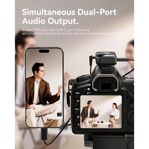 Hollyland Lark M2S Ultimate Combo - Wireless Lavalier Microphone Black