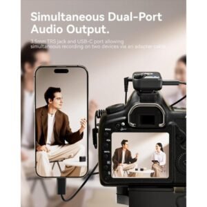 Hollyland Lark M2S Combo - Wireless Lavalier Microphone Black