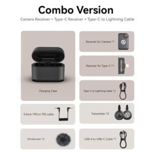 Hollyland Lark M2S Combo - Wireless Lavalier Microphone Black