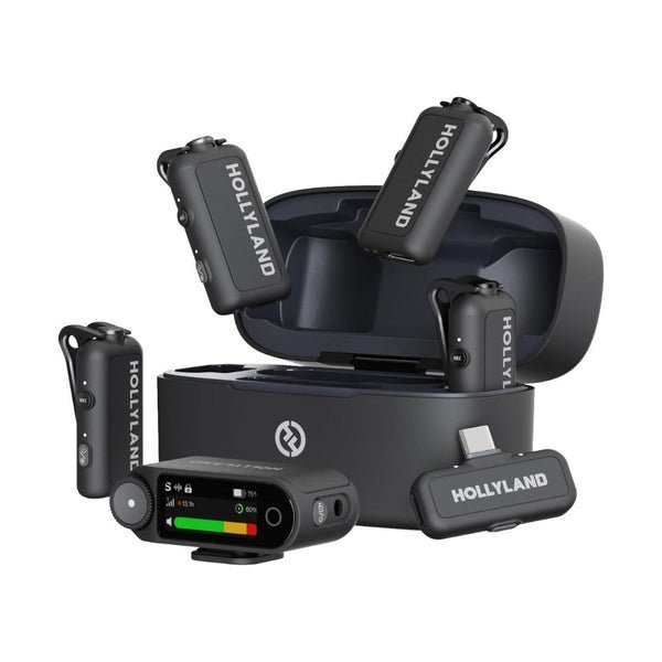 2025/12/1000361088.jpg Hollyland Wireless Microphone LARK MAX 2 Combo 4 Person Version Black