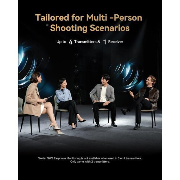 2025/12/1000361089.jpg Hollyland Wireless Microphone LARK MAX 2 Combo 4 Person Version Black