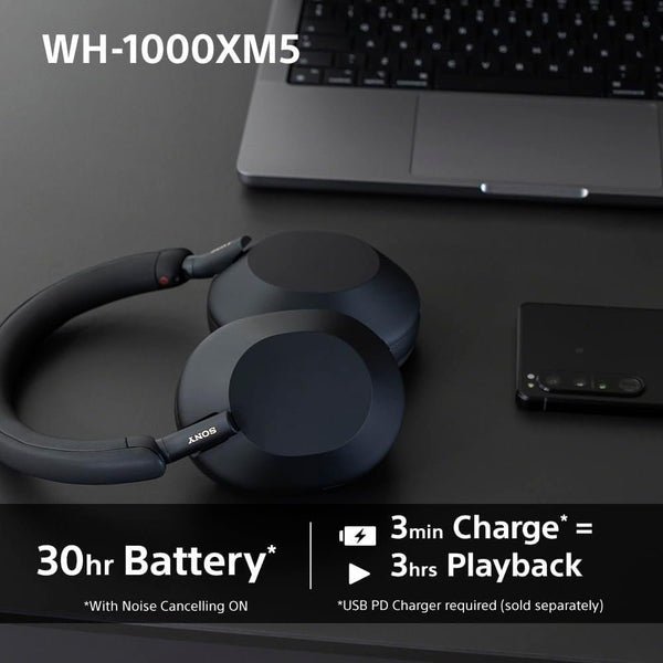 Sony WH-1000XM5 Noise Cancelling Wireless Headphones Black