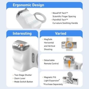 Telesin Fun Shot Magnetic Grip White