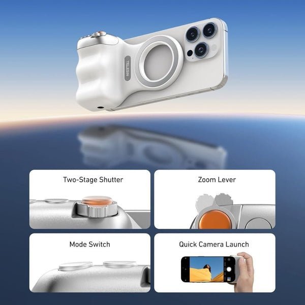 Telesin Fun Shot Magnetic Grip White