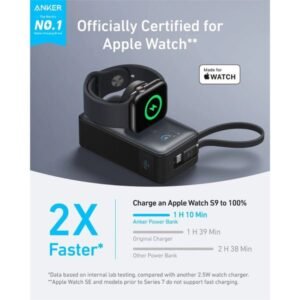 Anker MagGo Power Bank 10K 35W For Apple Watch Black