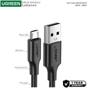UGREEN USB-A to Micro USB Cable, Fast Charge  1.5 M Black