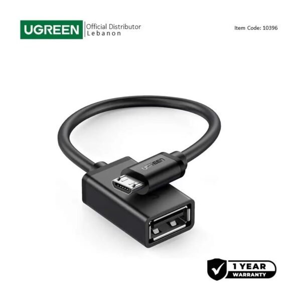 2025/12/1000363890.jpg UGREEN OTG Cable Adapter from Micro-USB Male to USB-A Female - US133 10396 Black